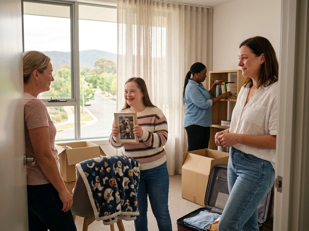 Family home to supported independent living NDIS transition Canberra